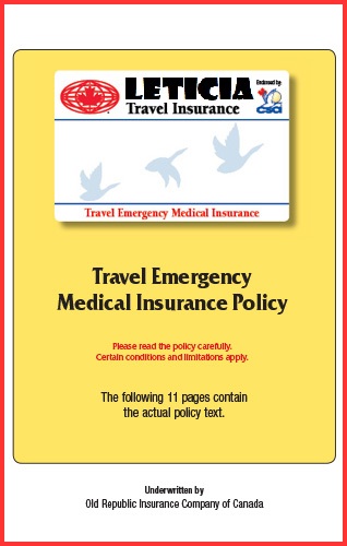 Travel Emergency Medical Insurance Policy